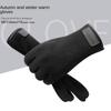 Warm Thin Fleece Gloves Five Finger Cycling Gloves Elegant Full Finger Mittens  Autumn