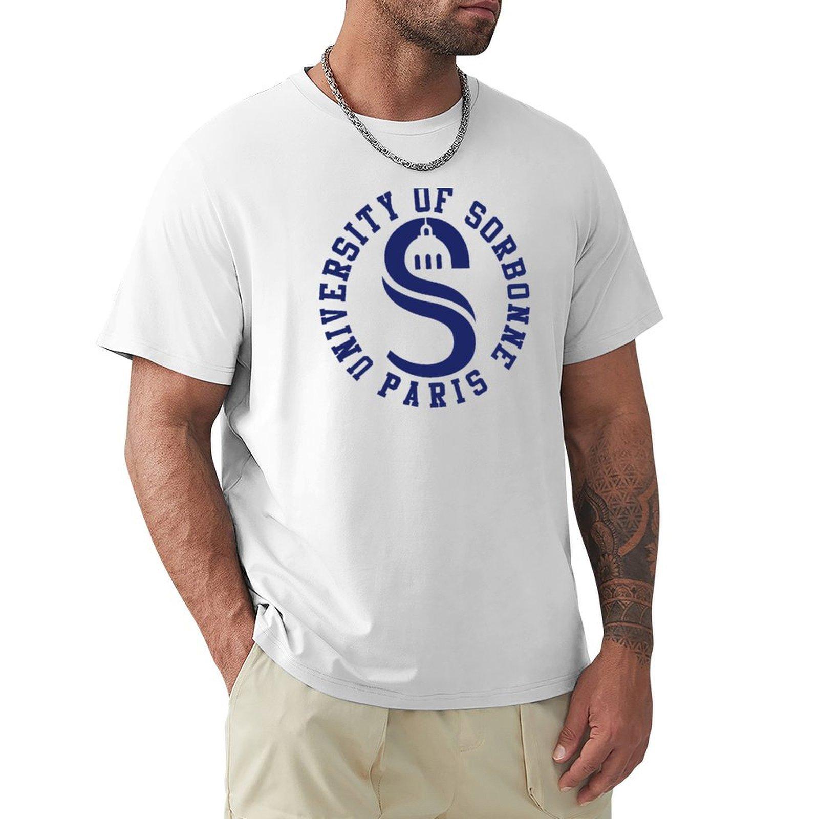 University Paris La Sorbonne Logo Tshirt Minimalist Plain Crew Neck Tshirt S