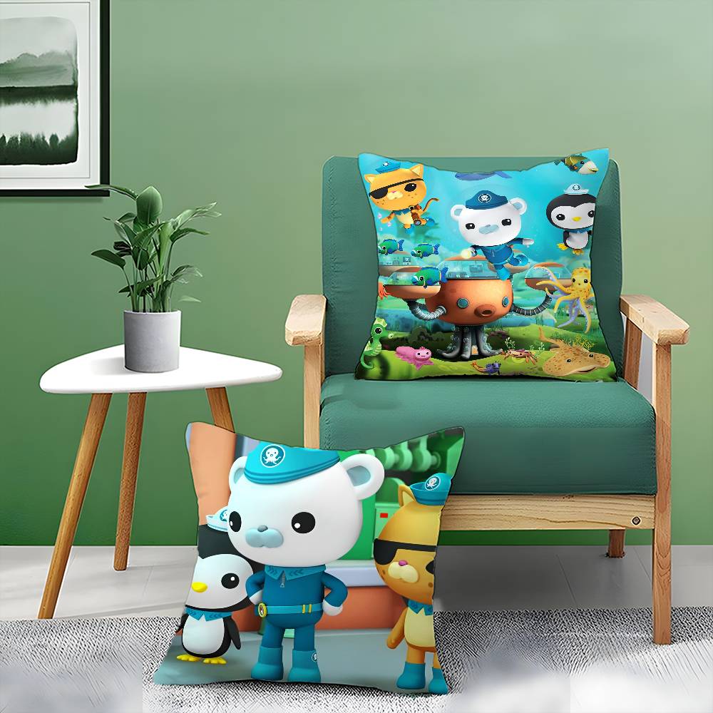 Cartoon Animation Cute The Octonauts Pillow Case Comfort Sofa Bed Silky elegant Invisible zipper Decorative cushion cover