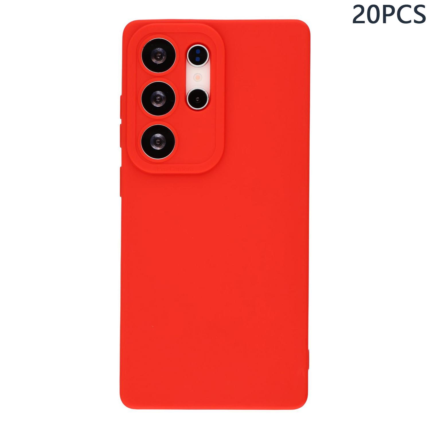 

Bulk Purchasing 20Pcs For Samsung Galaxy S25 Ultra Case Precise Cutouts 1.3mm TPU Matte Phone Cover Red