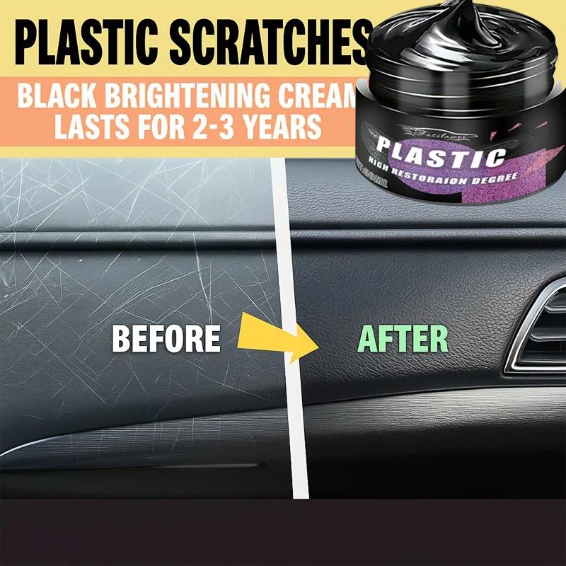Plastic & Rubber Repair Paste - Automobile Plastic Parts Refurbishment Paste, Tire Coating, Black Glossy Dashboard Repair for Ye