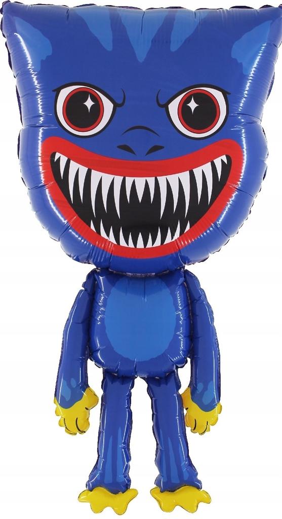Balon Foliowy Huggy Wuggy Niebieski Urodziny 78Cm