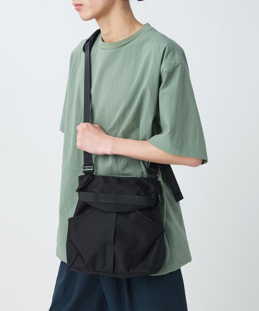 Snow Peak Recycled Cordura Shoulder Bag Black SB-26SU015, Men's/Women's,