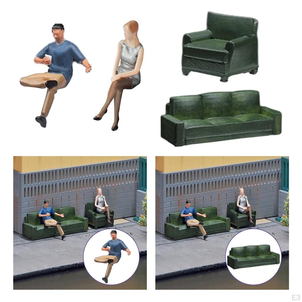 1/64 Mini Ornaments Miniature Figurines Model Indoors and Outdoors Decor Accessory Fine Workmanship