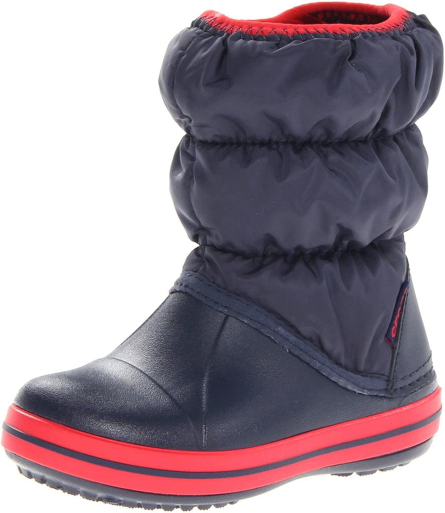 Crocs Winter Puff 19cm Boots, Kids', Navy/Red,
