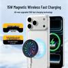 2026 Magnetic Car Phone Charger with Ambient Light, 15W Fast Wireless Charging, Compatible with Apple Devices