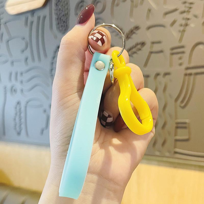 Color Candy Stylish Soft Pvc Keychain Unique Car Key Holder Party Favor Gift