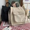 

Corduroy Shoulder Bag Women Shopping Bags Zipper Girls Student Bookbag Handbags Casual Tote With Outside… More