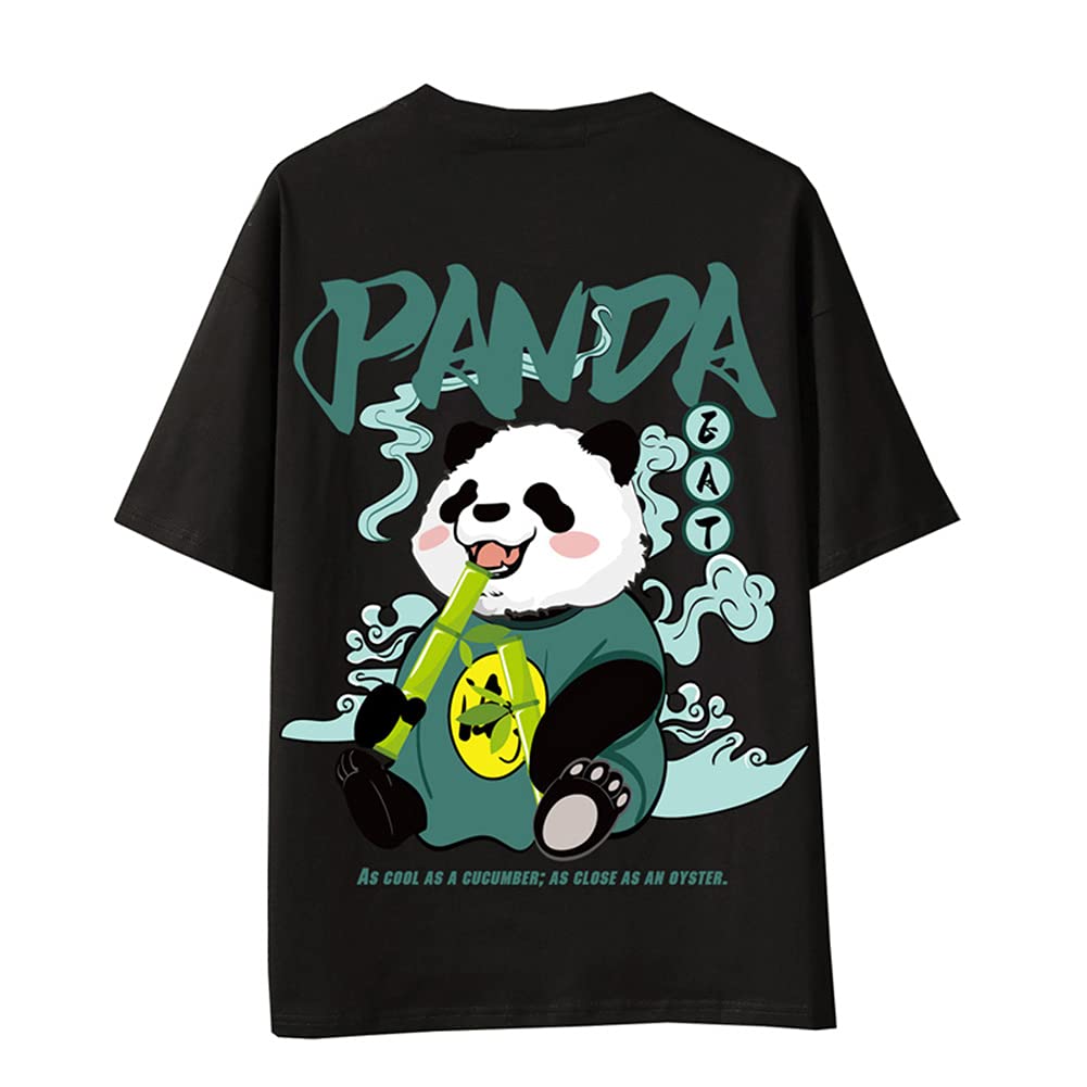 

DMbinshun Футболка с коротким рукавом плюс летний крой и принт с пандой мягкая и удобная белая мужская футболка, размеры, повседневная, стильная, футболка, шить, футболка чёрный