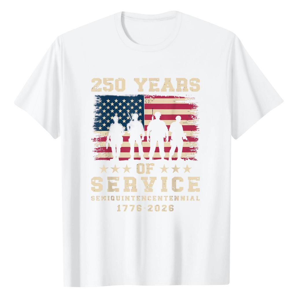 Unisex Round Neck Casual Digital Printed Short Sleeved T-shirt Top