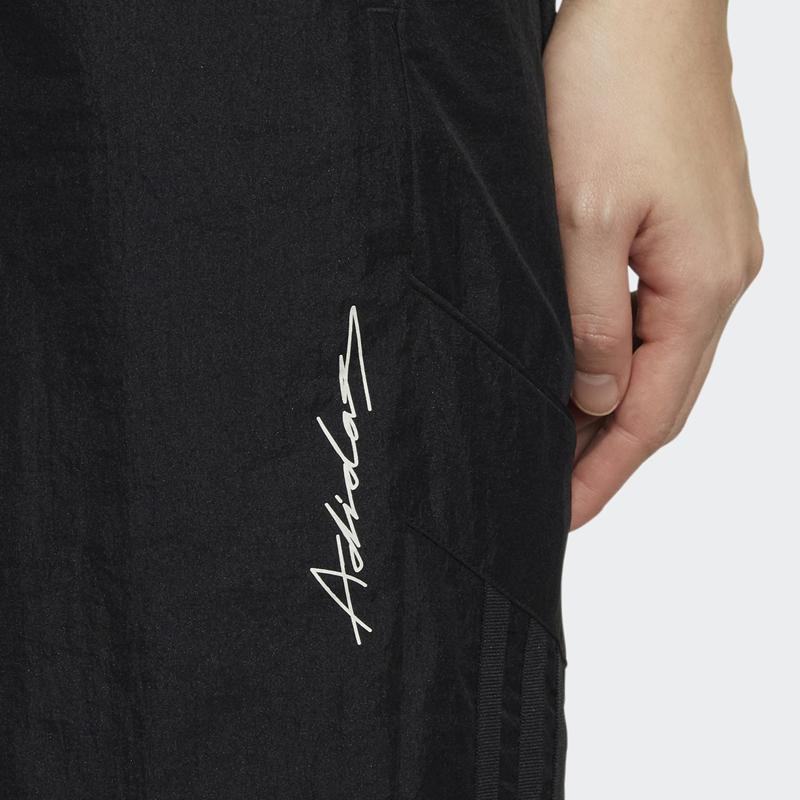 Adidas Solid Color Striped Elastic Sports Pants Women Bottoms Black HM2616