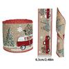 2M/Roll Christmas Classical with Wired Edge DIY Xmas Tree Ribbon Gift Wrapping Craft Ribbon Wreath Bows Imitation Hemp