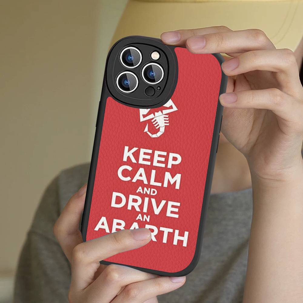 Italy Famous Car A-ABARTH Logo Phone Case Hard Leather For IPhone 14 13 16 Mini 15 14 11 12 Pro Max Plus Fundas