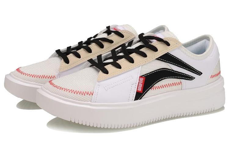 Li Ning Badfive The Rebel Casual Low Top Basketball Shoes Women's White Apricot AGBP022-3