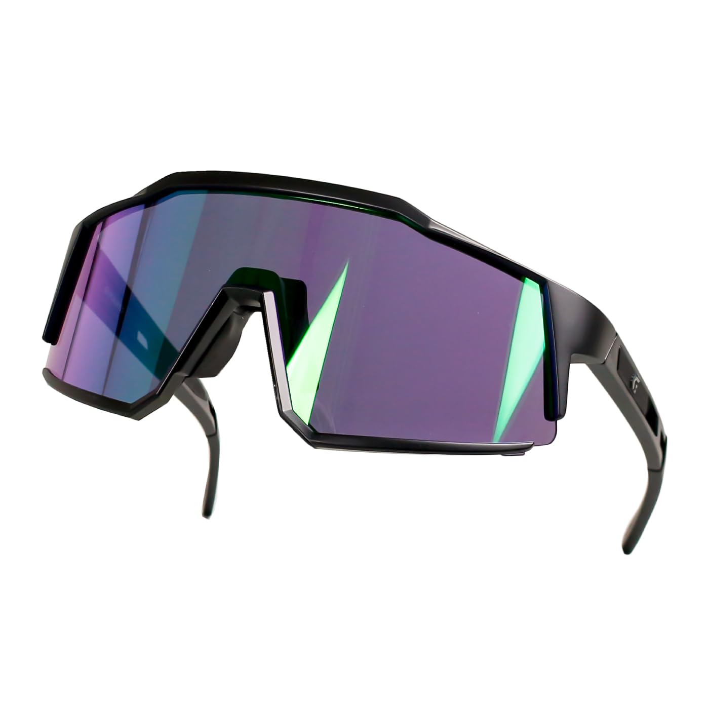 

Солнцезащитные очки Gorix Sports Wide UV с диоптрийной внутренней линзой для мужчин и черной оправой с зелеными линзами, Линза, Защита, Легкие, Оправа, Стильные, чёрный