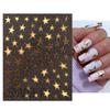 Nagelsticker mit Gold, Silber, Sternen, mehreren Formen und fünfeckigen Sternen für Nagelsticker