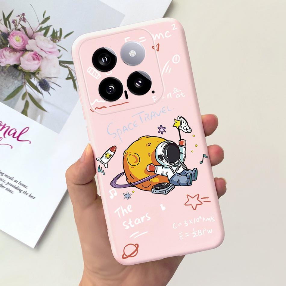 For Xiaomi 14 Phone Case Xiaomi Mi 14 5G Mi14 2024 Cute Cat Cartoon Jelly Silicon Soft Protective Back Cover