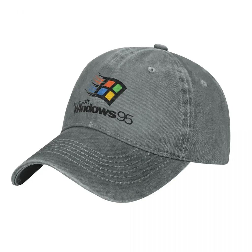 Windows 95 Baseball Cap Computer System Running Hippie Breathable Washed Hip Hop Hats Unisex-Teens Street Style Snapback Cap