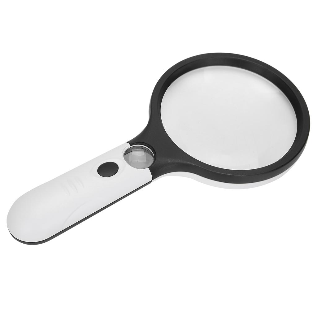 LED Handheld Magnifying Glass Battery Powered 2X 30X Lens Magnifier for Reading
