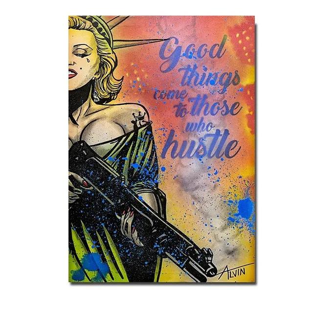 Sexy Ass Frau Wandkunst Poster Sexy Brüste F You Leinwand Malerei Anime Mädchen Appeal Dekor Gemälde für Zuhause Schlafzimmer Bar Erwachsene