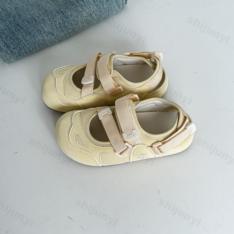 Fashion 2025 Summer New Mesh Breathable Retro Style Casual Single Shoes for Women Fashion Shallow Mouth Comfortable Soft Soled Sneakers