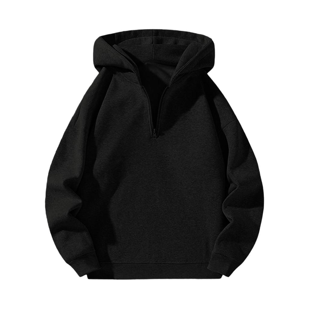 Felpa con cappuccio e zip da uomo, vestibilità larga, pullover con cappuccio, abbigliamento sportivo leggero per primavera, autunno, streetwear
