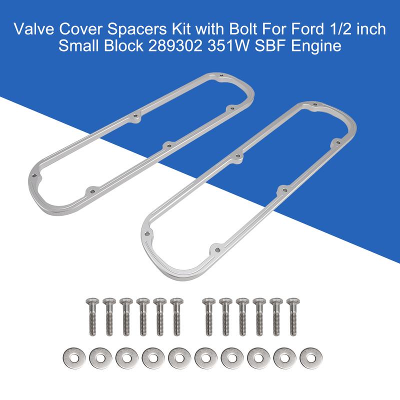 

Комплект проставок клапанной крышки с болтами Artudatech для Ford Small Block 289 302 351W 1/2 дюйма