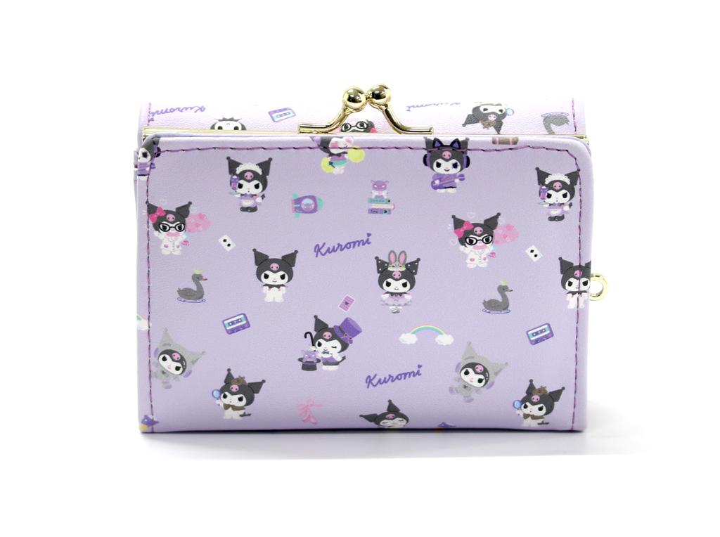 My Melody Kuromi [Aldi] Tri-fold wallet, clasp, & Kuromi,