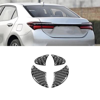 Car Logo Cover Decals Trunk Logo Cover Emblem Badge Stickers Carbon Fiber For Toyota Corolla 2014 - 2018 Auto Accessories