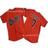 Baltimore Orioles 7 Orange Baseball Jersey With Holliday Embroidered Number Unisex Sport Fan Apparel