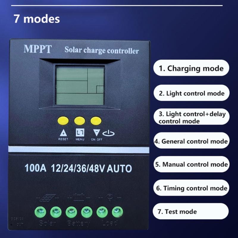 Solar Charge Controllers Portable Accessory for Home Electrical Systems with Sturdy Plastic Materials Enclosures