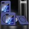 Ultra-Thin Skin-Feel Magnetic Ring Case for Samsung Z Flip7/6/5/4/3 Folding Phone