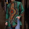 Men'S African Ethnic Style Digital Positioning Printed Shirt Medium And Long Shirt 944723 Spot