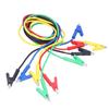 5PCS 1m Test Cable 5 Colors Jumper Wires Durable Alligator Clips  Electrical Testing