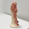 Hugging Rose Goddess Statue Resin Red Rose Girl Figurine Sculpture Home Office Desktop Bookshelf Decoration Ornament