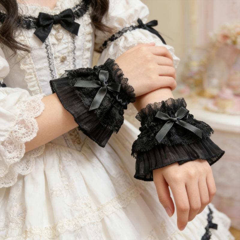 Elegant Lace Bowknot Arm Sleeves For Nails Photography Styling Fashionable Cuffs Sleeves Armwear Cosplay Accessories
