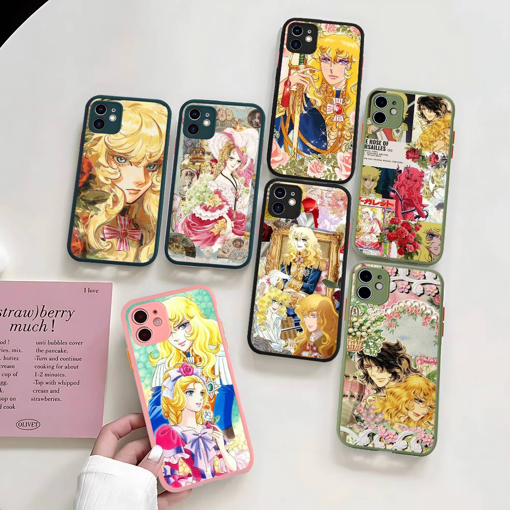Classic Anime The Rose Of Versailles Matte Transparent Phone Cover For IPhone Case 16 15 14 13 12 11 Pro Max X XS Max Plus
