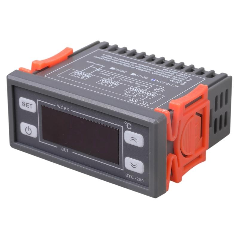 Digital Thermostat Temperature Controller Thermoregulator Relays Heating Cooling for Incubator Refrigeration 220V STC-200