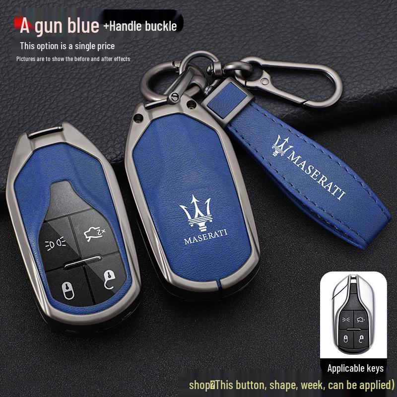 Premium Maserati Levante/Ghibli Key Case with Protective Buckle
