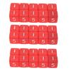 30PCS Dice Cubes Right Angle Transparent Colored Plastic 6 Sided Dices for Games Red