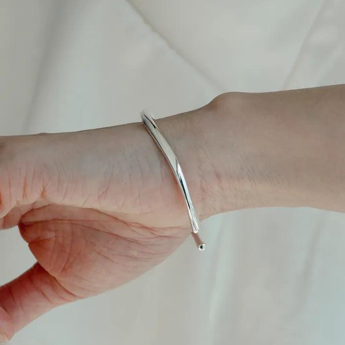 [silver925] Wave essential cuff
