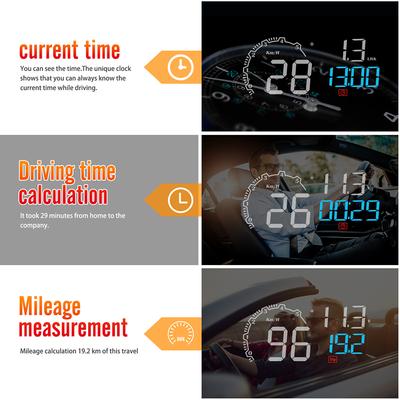OBDHUD C600 OBD2 HUD Car Speedometer Head-Up Display Electronic Digital Instrument Speed Alarm Projector MPH