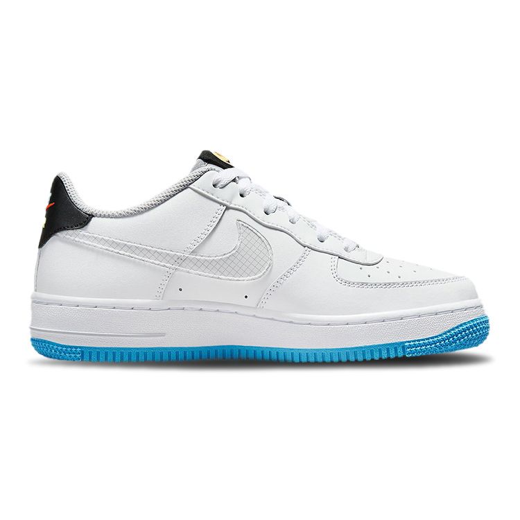 Nike Air Force 1 LV8 1 GS Happy Hoops Kids Sneakers White Multi-Color Wolf-Grey DM8088-100