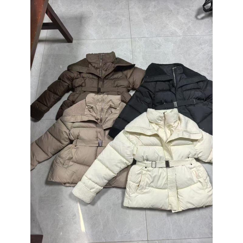 

Lamb wool down cotton-padded jacket women s thickened short jacket winter new cotton-padded jacket waist cotton-padded jacket thickened XXL темно-коричневого кольору