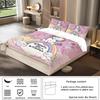 3-piece down duvet cover cartoon unicorn rainbow pattern print (1 duvet cover+2 pillowcases, no core) girls' bedding set