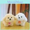 Plush Dog Stuffed Animal Toy With Pp Cotton Filling Soft Short Fur Perfect Gift For Girls