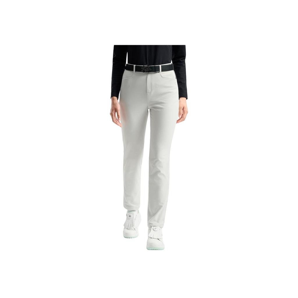 FILA Golf Series Fashion Classic Trendy Versatile Elastic Soft Breathable Straight Leg Knit Sports Pants Women bottoms A11W545802FGY
