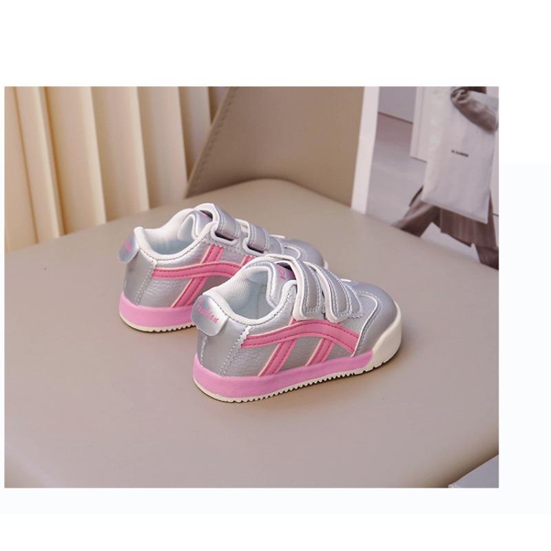 Children's Forrest Gump Shoes Girls Spring and Autumn Soft-soled Non-slip Shoes Baby Toddler Anti-kick Shoes Leather Board Shoes Sequins