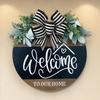 Front Door Farmhouse Wreath: Welcome Sign for Spring & Summer Decor