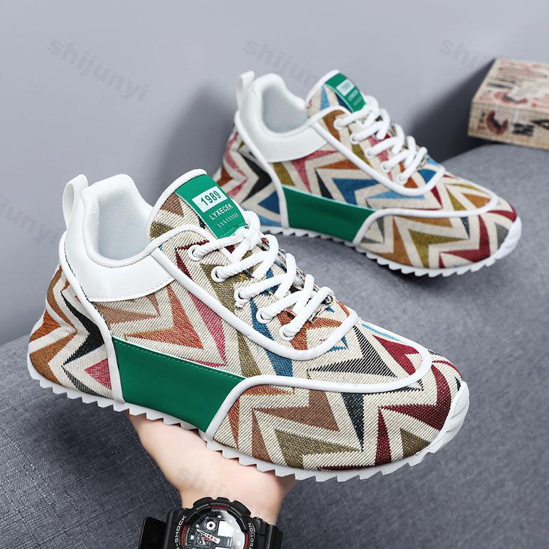 Chunky Sneaker Men's Causal Shoes Anti Slip 2025 Mixed Color Platform Luxury New Designer Walking Sneakers Plus Size 45 46 47 48